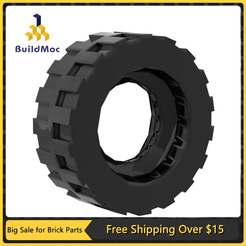 10Pcs MOC Parts 92409 Tyre 17.5 x 6 Compatible Bricks DIY Assmble Building Blocks Particle Kid Puzzle Brain Toy Gift