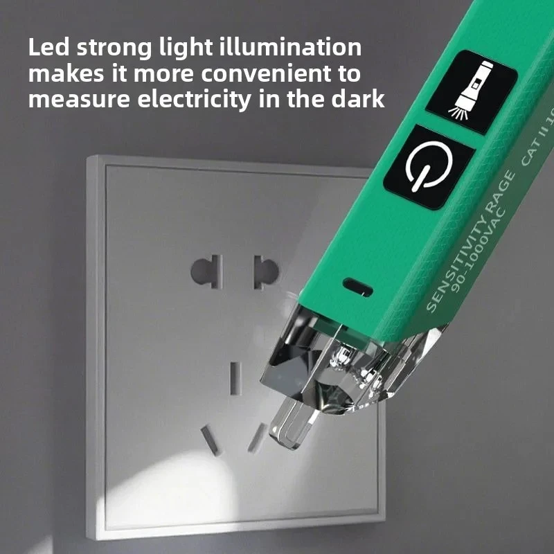 

Non-Contact Voltage Detector Electrical Pen 12-1000V AC Voltage Tester Smart Breakpoint Finder Dedicated for Electrical Work