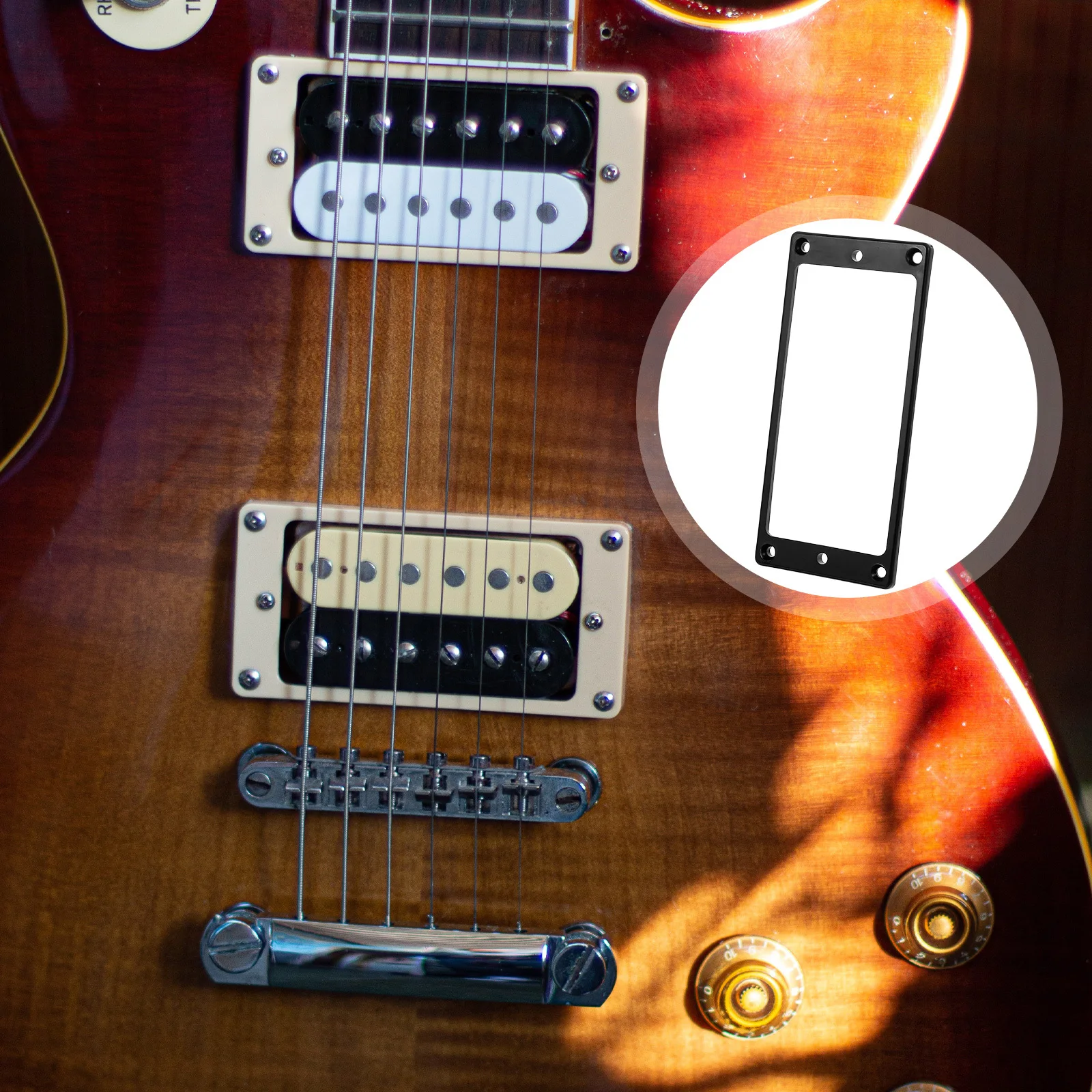 

2Pcs Electric Guitar Pickup Protective Frames Plastic Replacement Parts Durable Practical Lightweight Cover Accessory