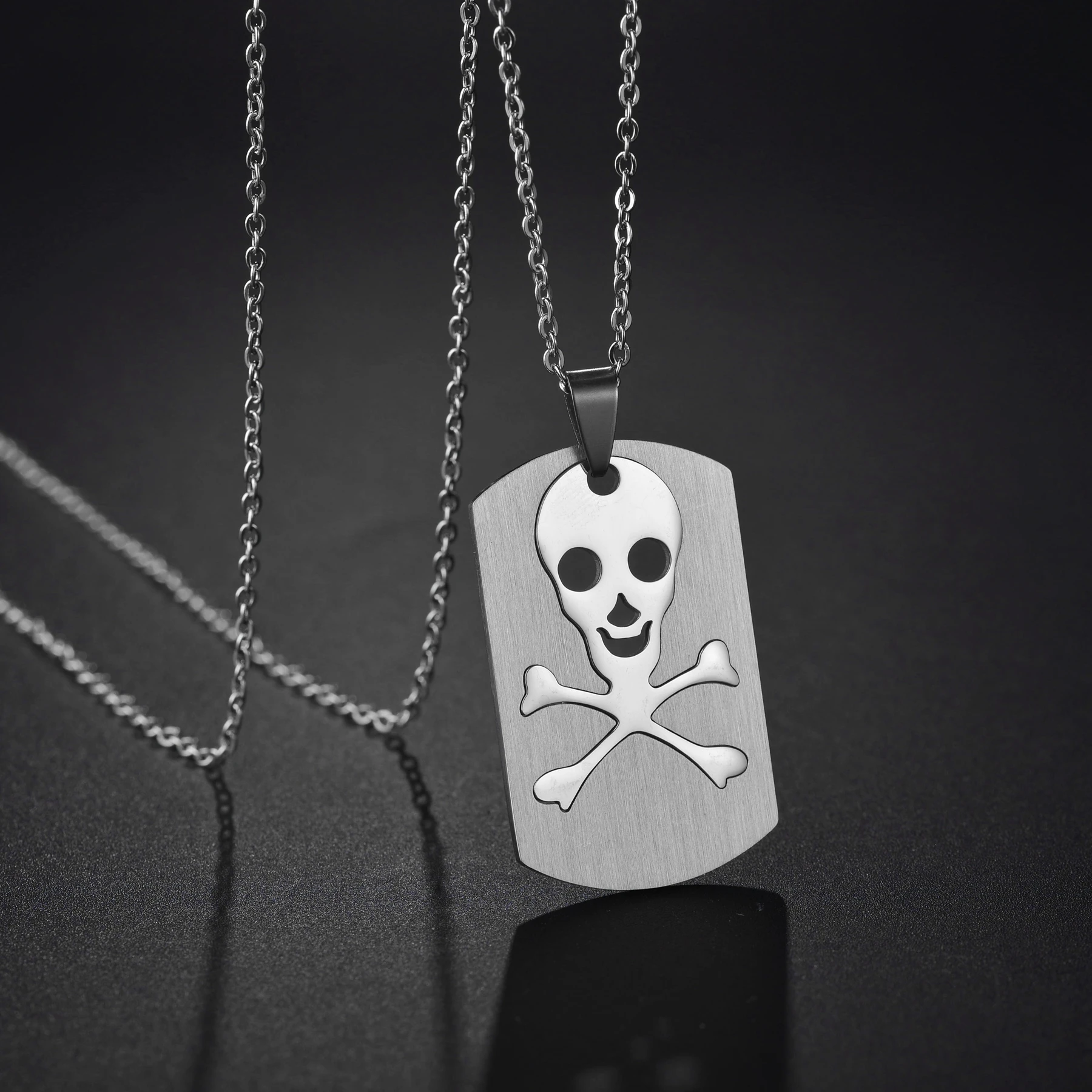 Skull Stainless Steel Charm Necklace for Men Women Fashion Jewelry Necklaces Wholesale Accept Order Dropshipping