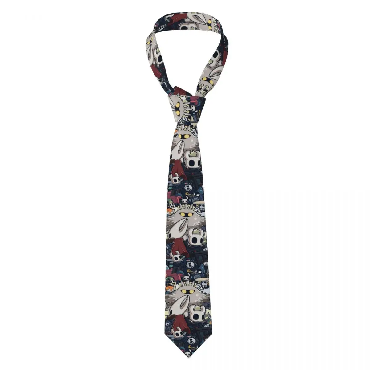Hollow Knight Silksong Necktie Unisex Skinny Polyester 8 cm Classic Neck Tie for Mens Accessories Cravat Wedding Gift