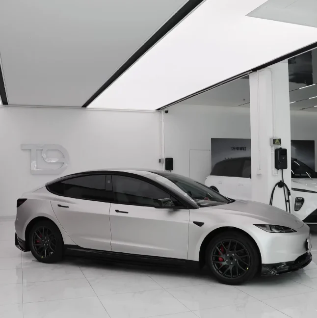 Satin Aluminum & Water Silver PVC Car Wrap Fashionable Anti-Scratch Body Protection Self-Healing Vinyl Color-Changing Film