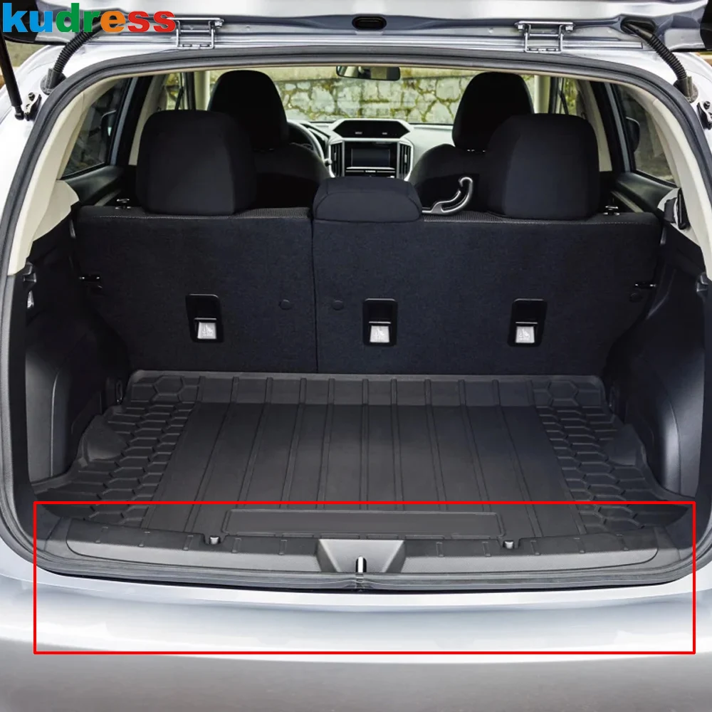For Subaru XV Crosstrek 2018-2021 2022 2023 Steel Car Rear Trunk Bumper Cover Trim Tailgate Door Sill Plate Guard Accessories