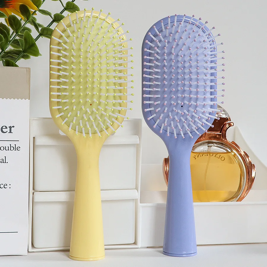 Color Air Cushion Hair Brush Large Oval Scalp Massage Comb Anti‑Static Detangling Hairbrush for Women Daily Hair Care Styling view 4