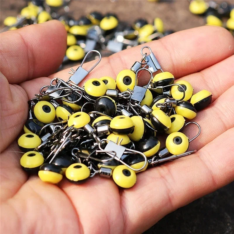 30Pcs/set New Sea Fishing Space Bean Big Belly Float Connector with Built-in Lock Buckle Sturdy Durable Outdoor Fishs Articles