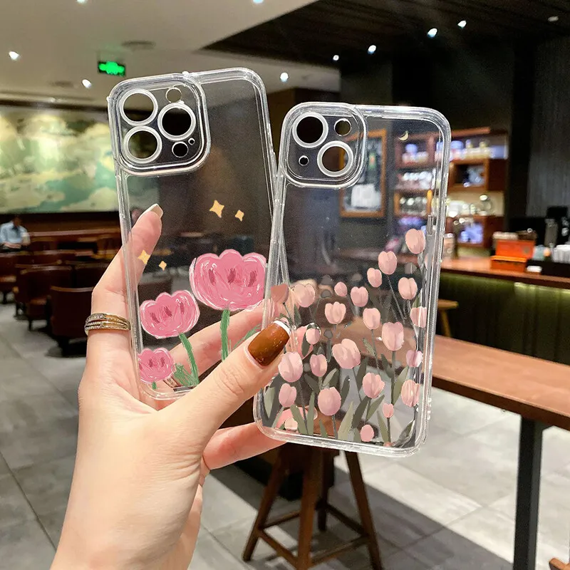 Case For Samusng Galaxy A56 A55 5G A54 A35 A36 A26 A16 A15 A14 A34 A53 S25 S24 S23 Ultra Plus S20 S21 S24 FE Flower Tulip Cover