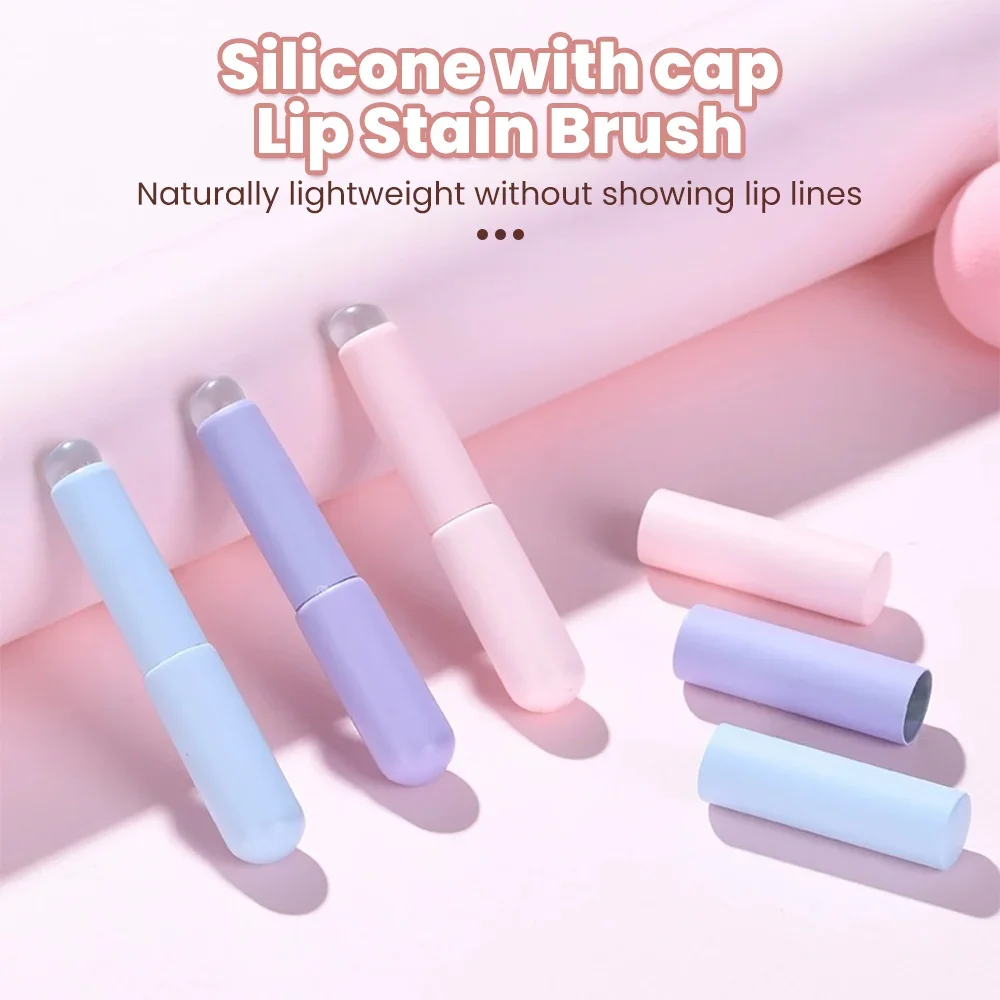 Silicone labbra e correttore trucco uniforme Halo pennello per tintura balsamo per le labbra strumento per il trucco rossetto e correttore pennello multifunzione