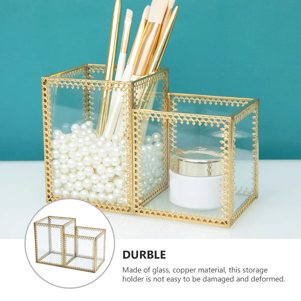Storage Container Decorative Holder Copper Makeup Brush Bucket Wide Mouth Desktop Stationery Multifunctional