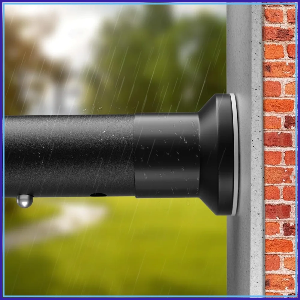 

Tension Curtain Rod 83-160 Inch Heavy Duty No Drill, Spring Loaded Adjustable 43-160, Matte Black