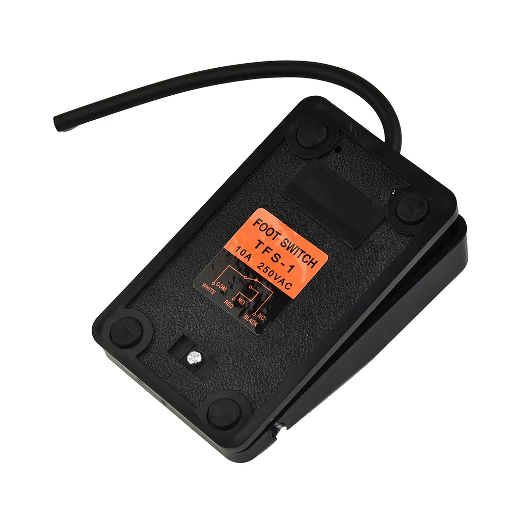 Pedal Switch for Workshop Automation AC 250V 10A Momentary Foot Operated Device with 130mm Cable and Dual Mode Wiring Capability