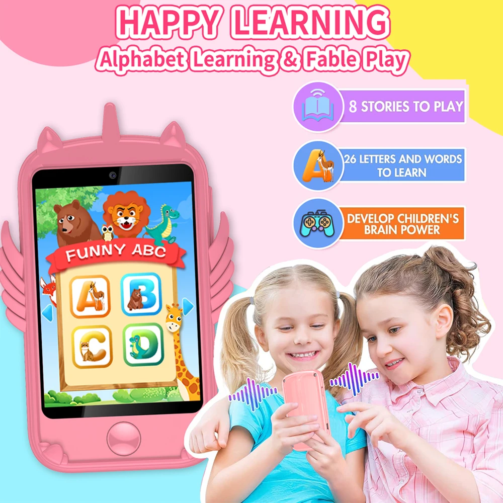 Children Smartphone 2G Camera Video Record Music Play Pedometer 19 Games Habit Tracking Girls Boys Clock Smart Watch Kids