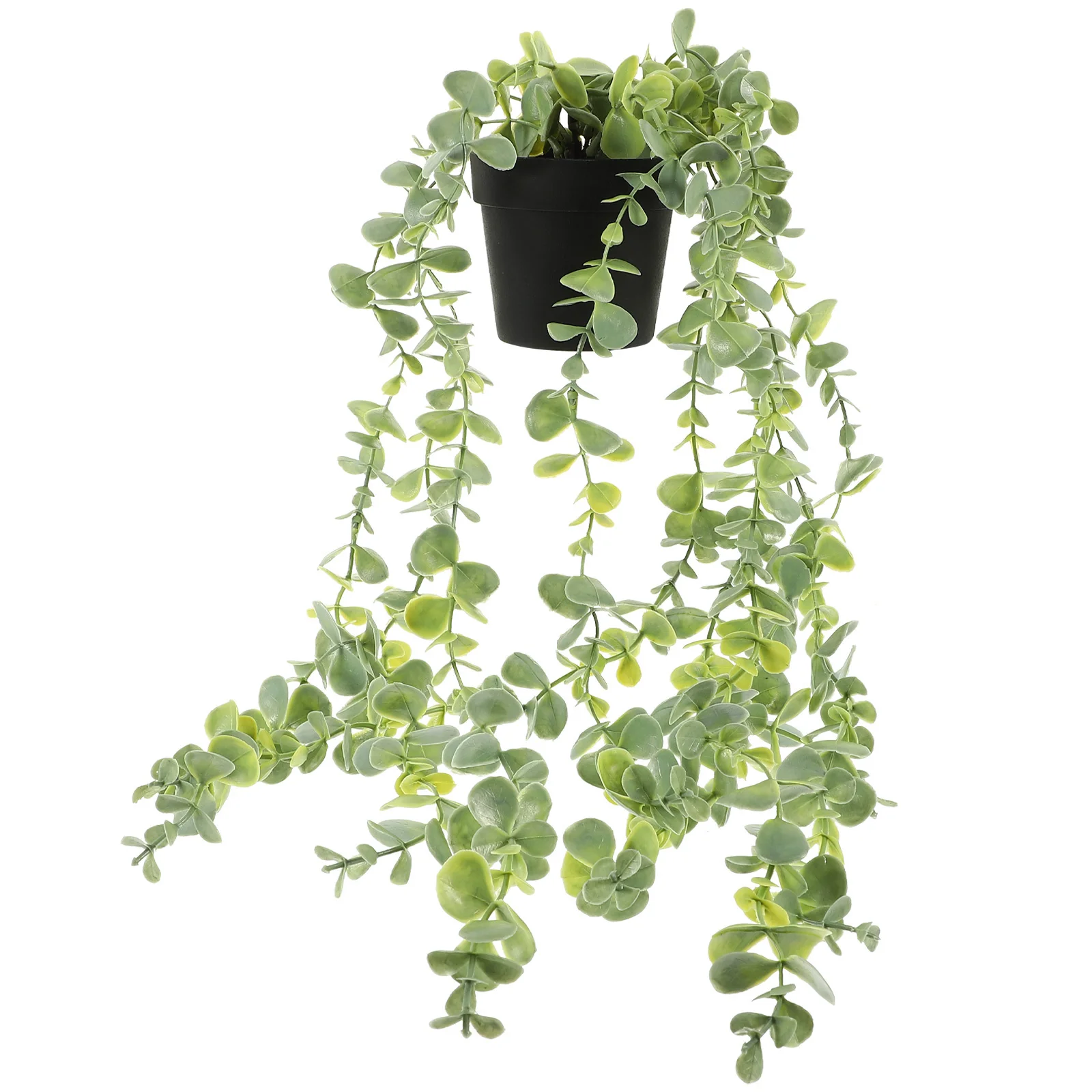 

Artificial Eucalyptus Leaf Hanging Plant Faux Potted Decoration Long-Lasting Greenery for Home Wall Ceiling Decor
