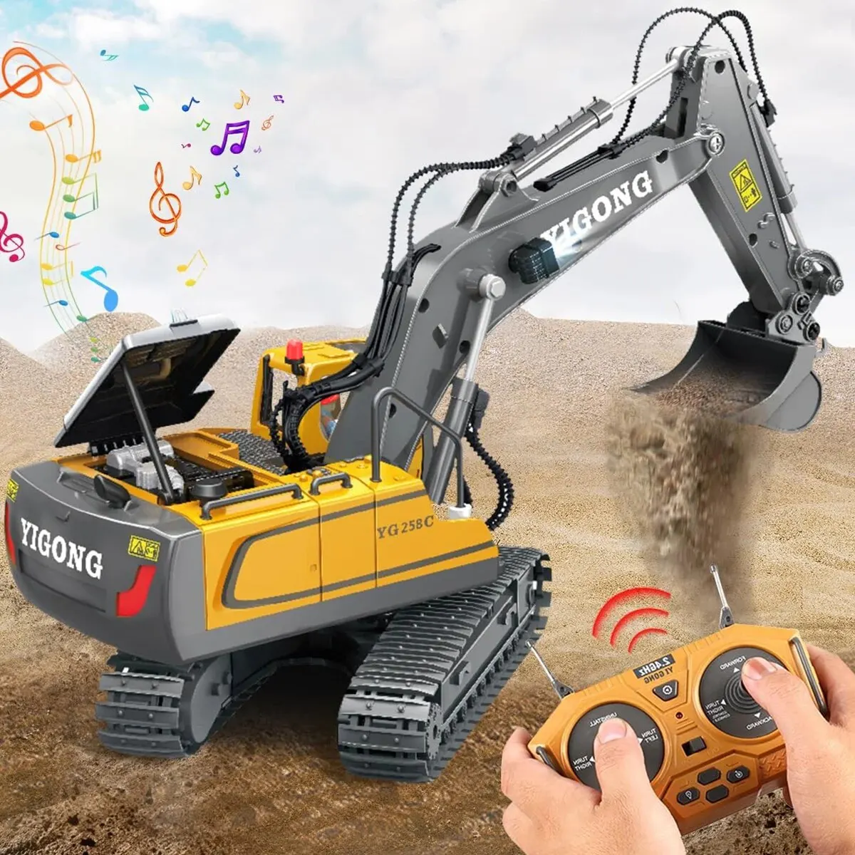 RC Car Children Toys Remote Control Car Toys For Boys Radio Control Excavator Dump Truck Bulldozer Electric Car Kids Toys Gift