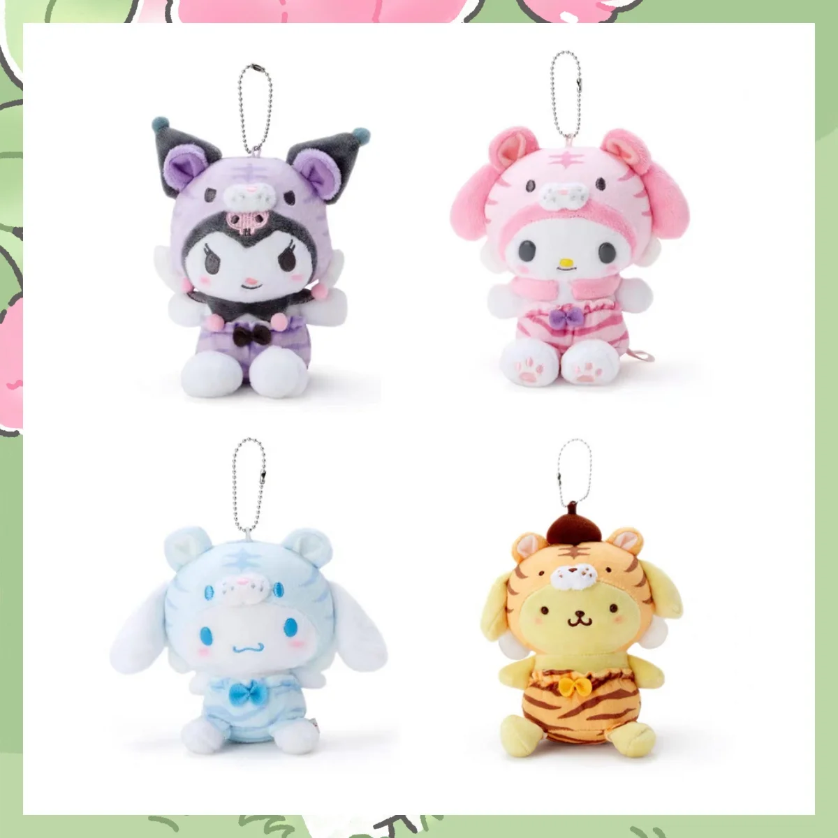 Hello Kitty Plush Kuromi My Melody Plush Toys Cinnamoroll Backpack Pendant Soft Stuffed Doll Keychain Girl Birthday Gift