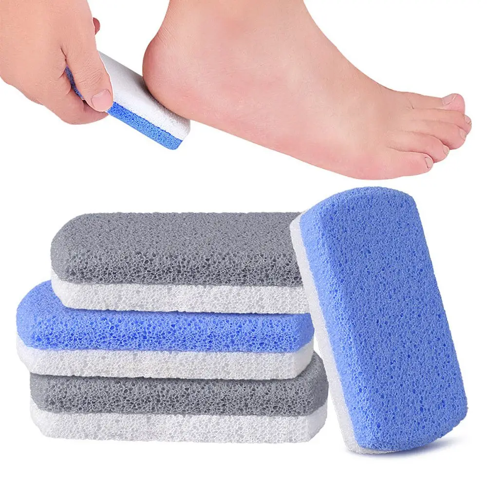 Mulheres esponja raspas pedicure esfoliante arquivo de pé ferramentas de cuidados com os pés pedras de fricção massagem nos pés pedra-pomes calo removedor morto