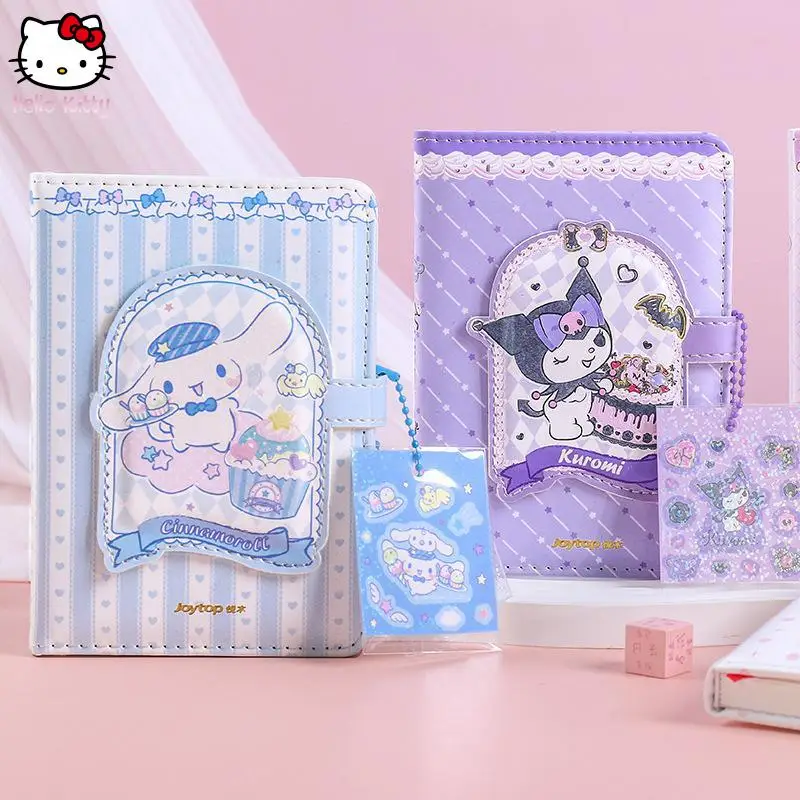 

Sanrio Kuromi Student anime magnetic button book Cinnamoroll cartoon notebook kid My Melody kawaii color page notes a6 Handbooks
