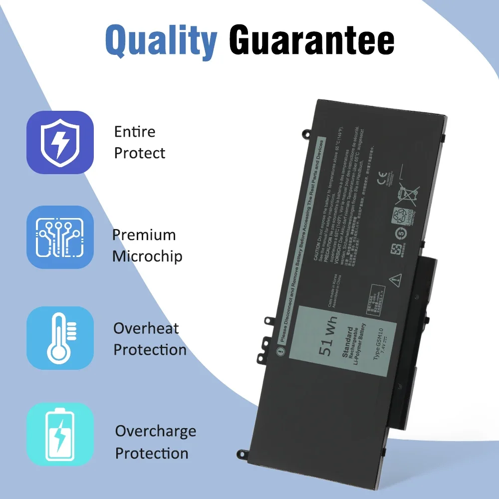 ETESBAY R0TMP/62WH Laptop Battery G5M10/51WH RYXXH/38WH For Dell Latitude E5250 E5450 E5550 8V5GX R9XM9 WYJC2 1KY05