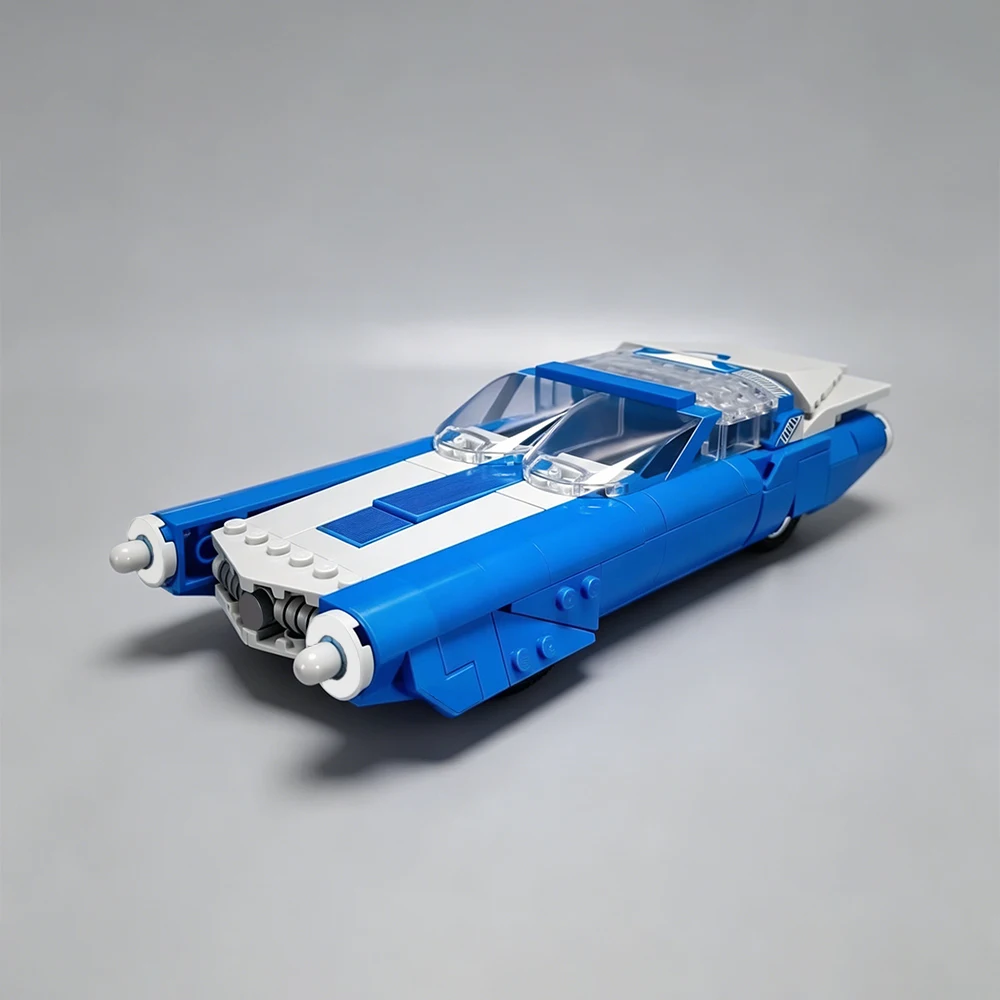 Neue MOC-Geschwindigkeit ​ ​ Klassische Filmretrouffizial-Modellbausätze: DIY Modulare Technik-Sportwagen-Bausätze – Geschenkset für Jungen