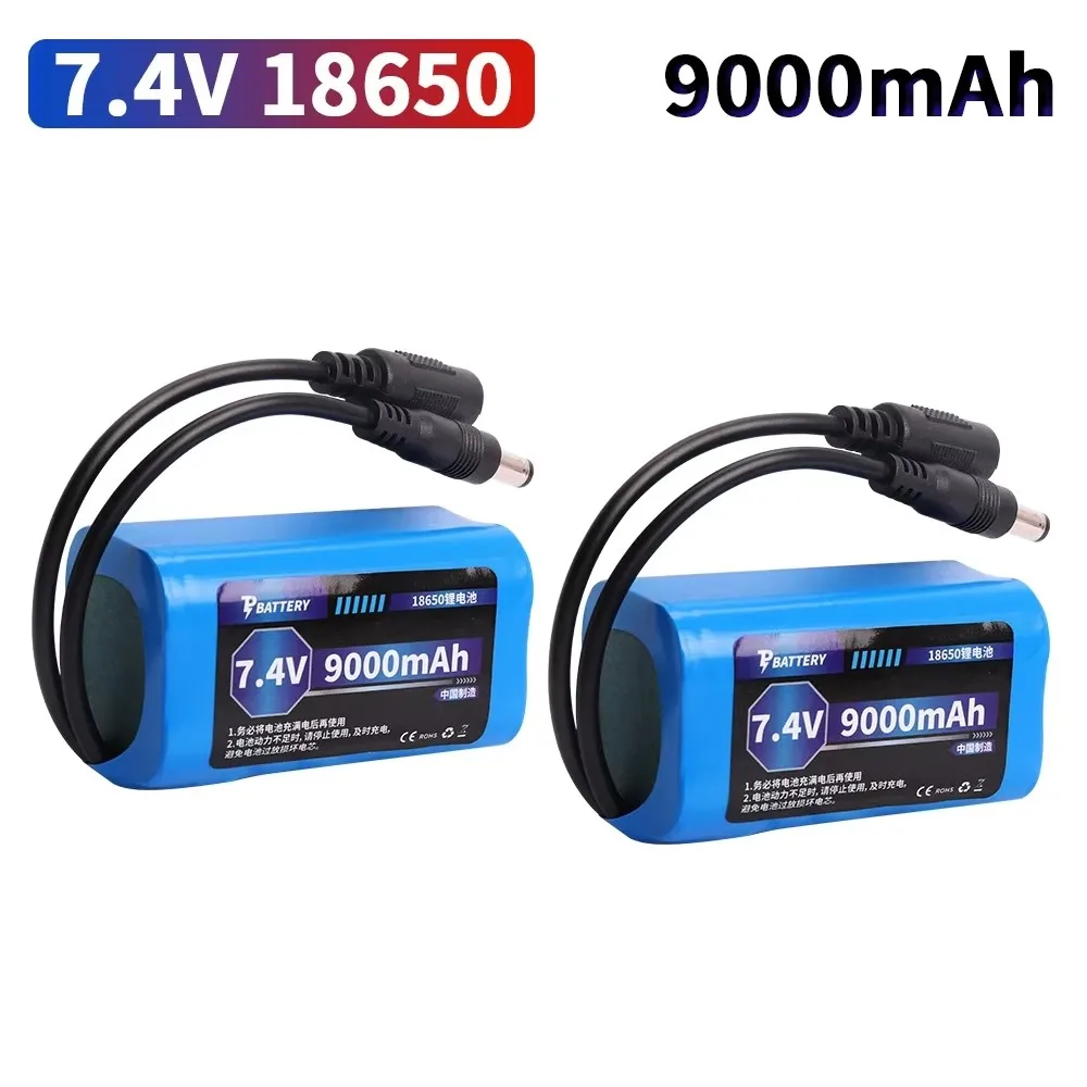 18650 7.4V 9000mAh Akumulator i ładowarka Do T188 T888 2011-5 V007 C18 H18 So on Pilot zdalnego sterowania RC Przynęta wędkarska Części do łodzi Zabawki