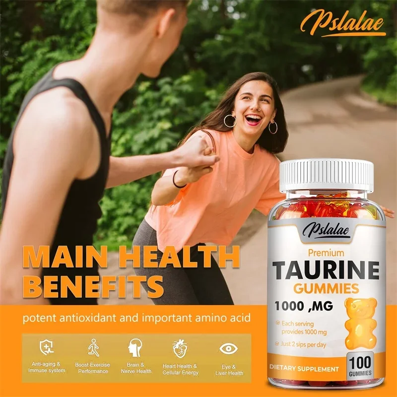 Taurine Gummies - Antioxidant, Supports Brain and Heart Health, Relaxes Mood