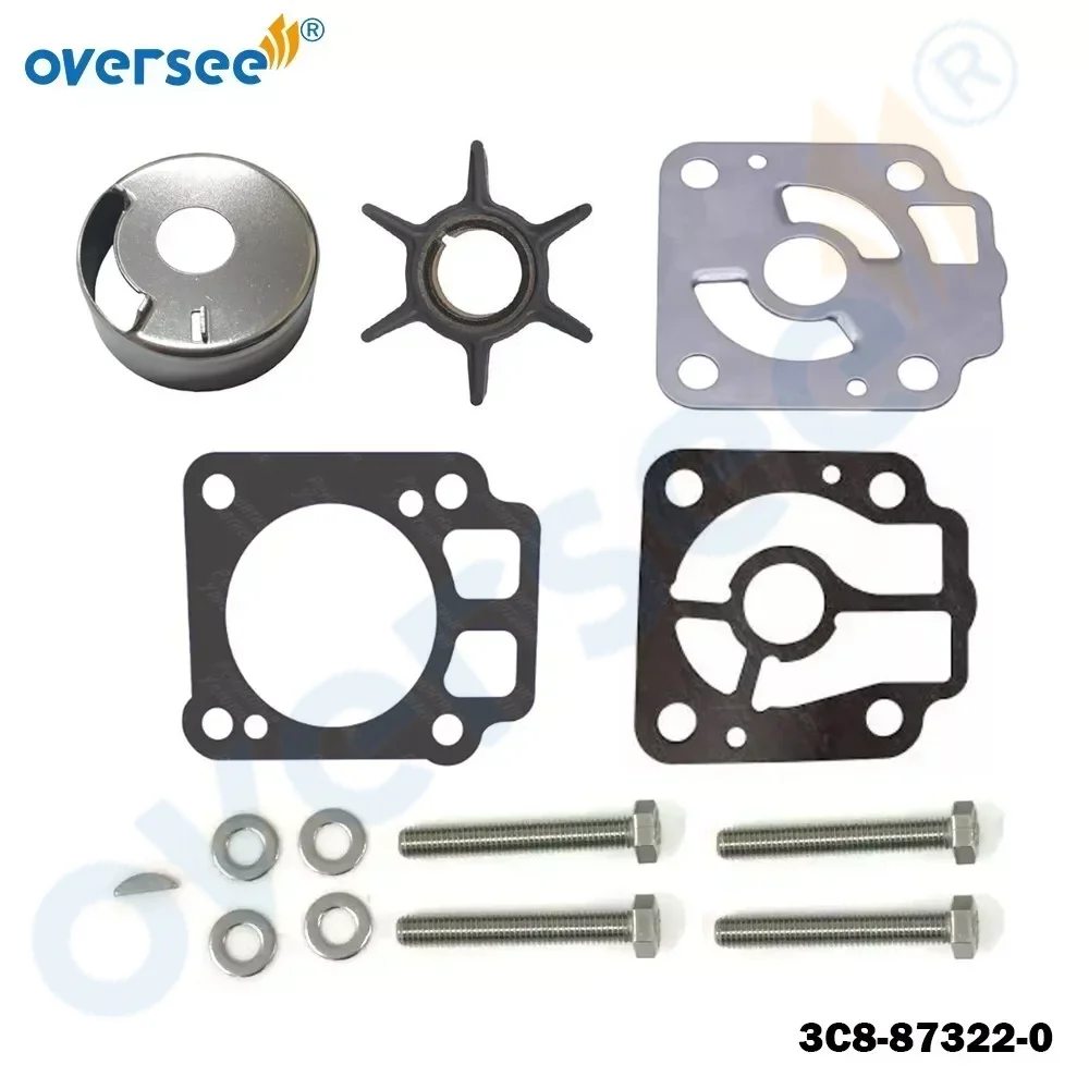

Oversee 3C8-87322-00 Water Pump Repair Kit For Tohatsu Nissan 2T 40 50HP Mercury 853792A3 853792A10