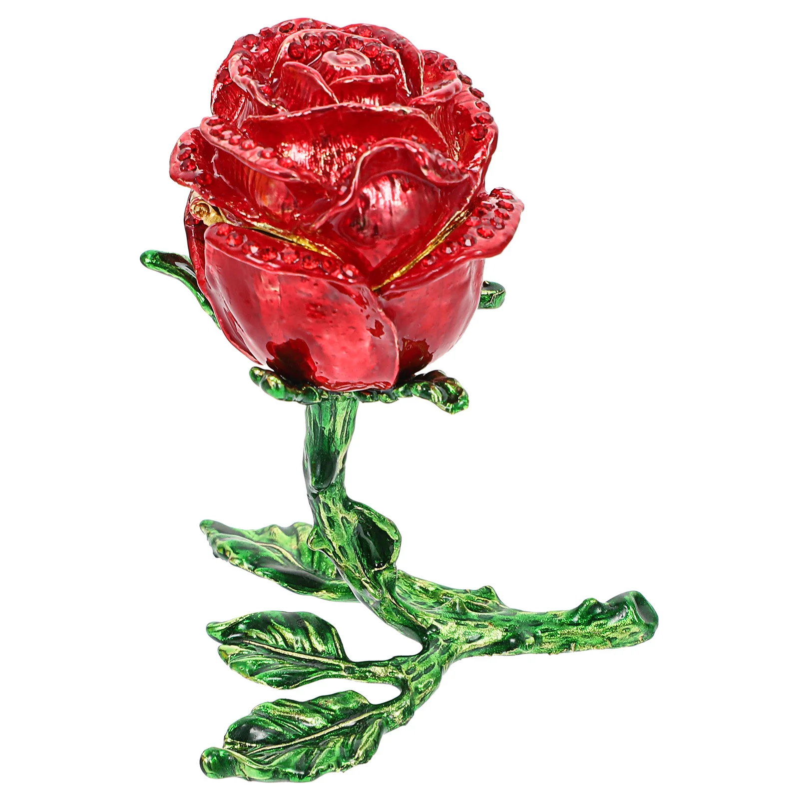 Unique Chic Rose Flower Alloy Jewelry Organizer for Kids Desktop Adornment Necklace Earring Headdress Tidying Up