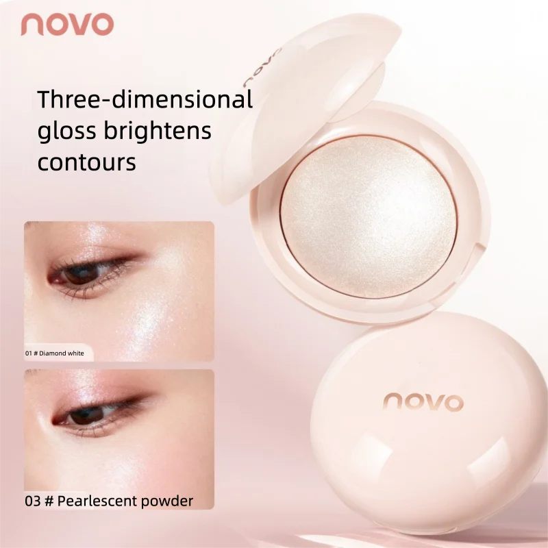 

NOVO Luminous Highlighter Single Color Highlight Clear Pearlescent Sparkling Delicate Non-flying Powder Face Contouring And