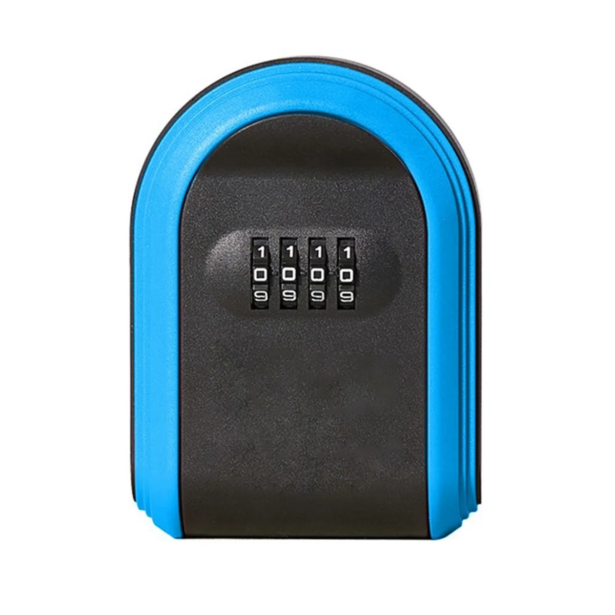 

Key Safe Box Weatherproof 4 Digit Combination Outdoor Key Security Storage Case Key Lock Box Wall Mounted,Black & Blue