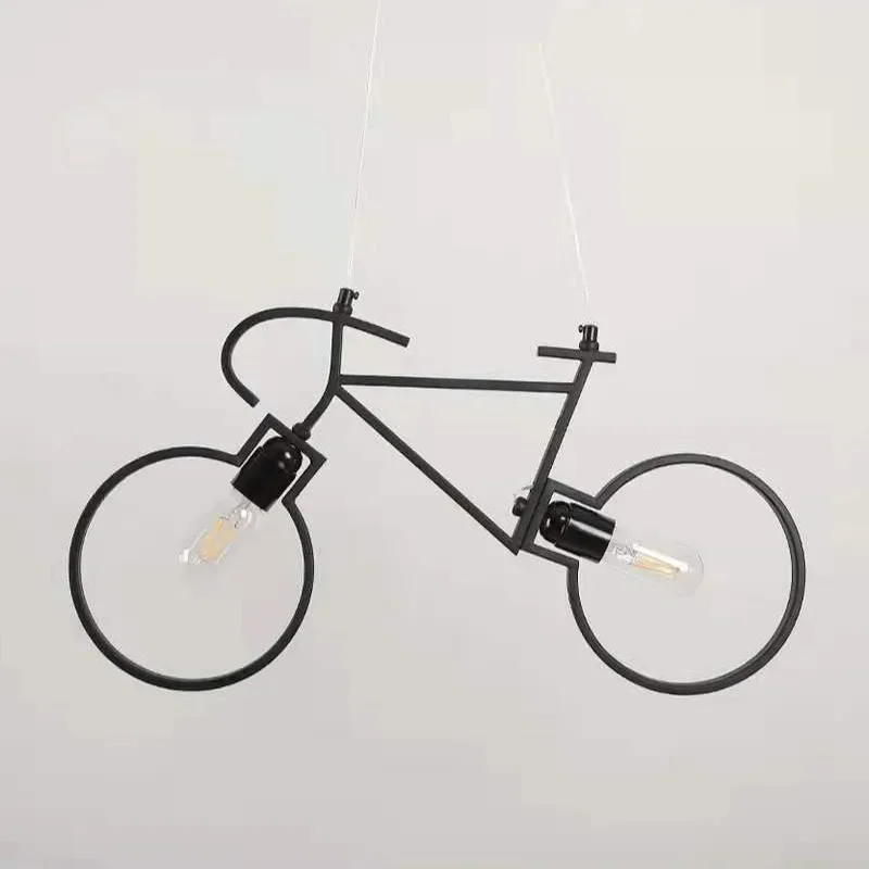 

Iron Bicycle Pendant Lights Home Deco Industrial Hanging Lamp loft Living Room Hanglamp Bedroom Lamp Restaurant Kitchen Fixtures