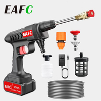 EAFC 60Bar 300W Cordless Pressure Washer Portable Power Cars Washer Cleaner Garden Cleaning Spray Gun Home Clearn Tool