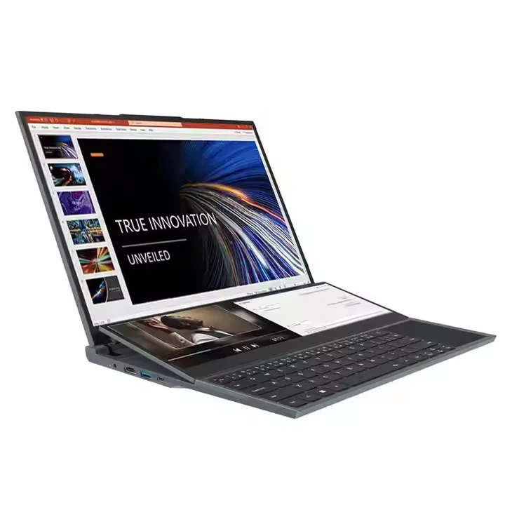New Style High Quality  Dual Screen 20mm Thickness with English Keyboard Laptop for Business Integrated graphics