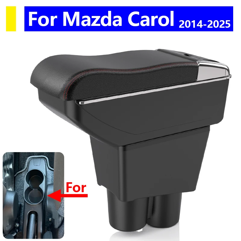 

Armrest For Mazda Carol HB36/HB97 2014-2025 Interior console storage box vehicle supplies with cup holder Car Accessories