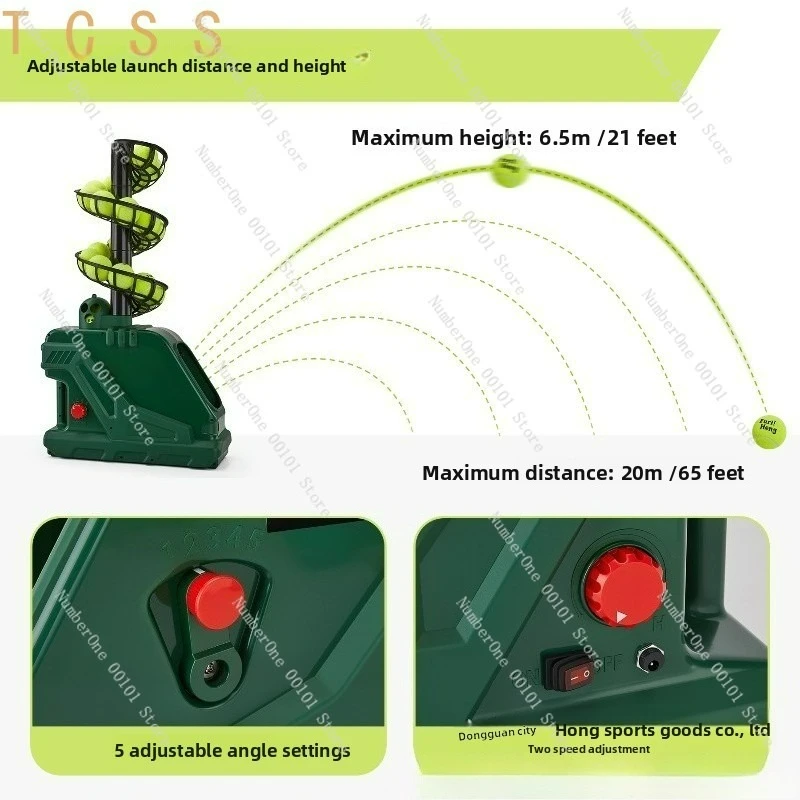 3819BH Automatic Tennis Launcher Multi‑Angle Training Machine For Solo Single Person Tennis Practice Training Equipment