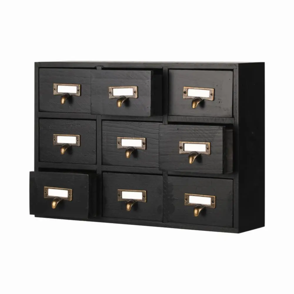 

09 Drawers Apothecary Cabinet With Drawers Tabletop Apothecary Chests And Cabinets Library Card Catalog Cabinet Herb Storage