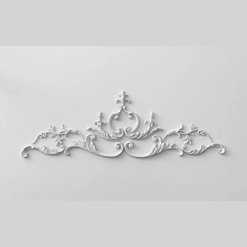 JMZ48 PU French Carved Corner Decor for Bedroom & Living Room Background Walls