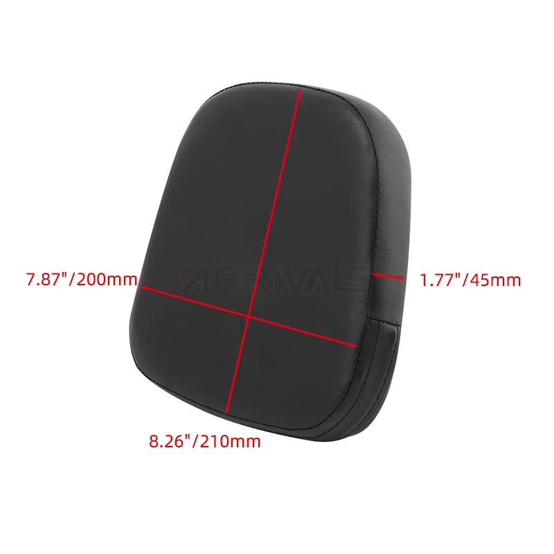 Black Motorcycle Universal Backrest Sissy Bar Cushion Pad For Harley For Kawasaki For Honda For Suzuki For Yamaka For BMW