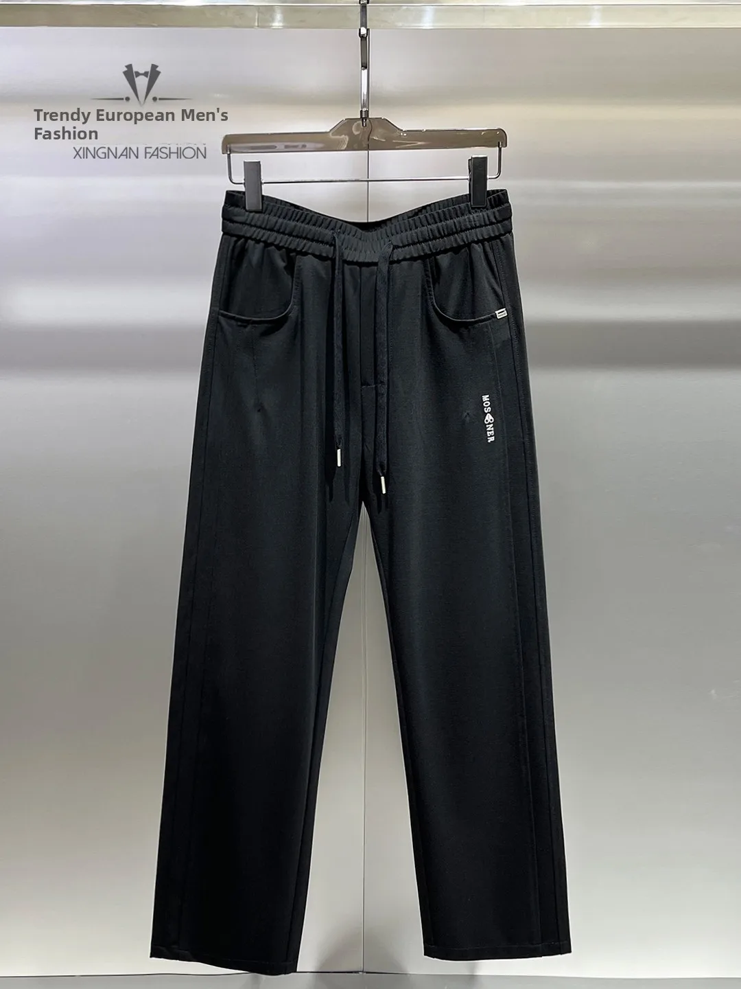 

Мужские повседневные брюки прямого кроя: летние, весенние, модные, брендовые, простые, с вышивкой, свободного кроя, спортивные, длинные, для города