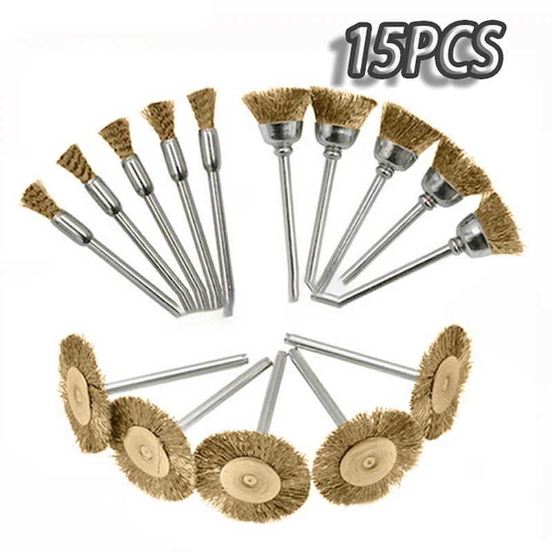 

3/5/9/15pcs Mini Drill Rotary Grinding Tool Polishing Wire Brushes Wheels for Engraver Abrasive Woodworking Accessories