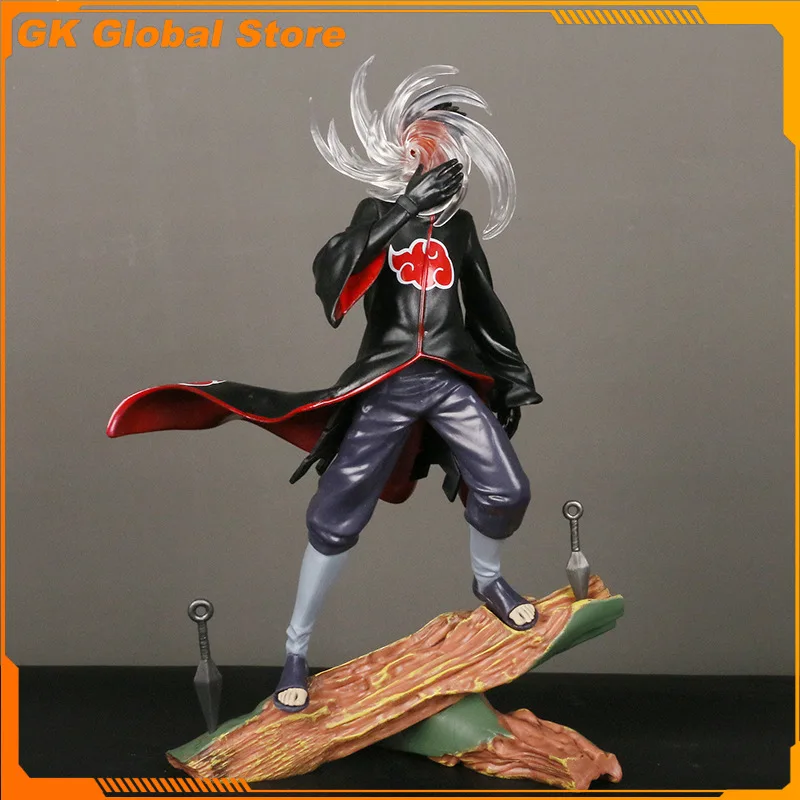 

26cm NARUTO Anime Figure Uchiha Obito 3 Heads Are Replaceable Perimeter PVC Model Desktop Decoration Ornaments Birthday Gift Toy