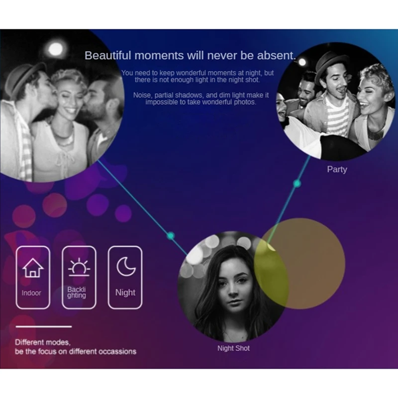 โทรศัพท์มือถือเติมแฟลชเลนส์โคมไฟคลิปสามหยุด Dimming MINI ทนทาน 10 LED Selfie แหวนความงาม
