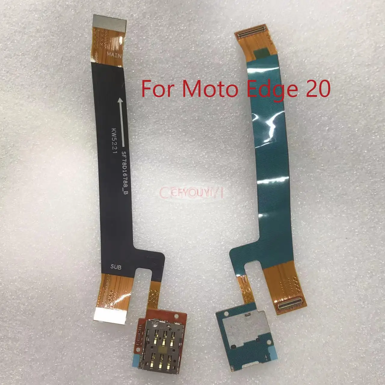 New SIM Card Reader Board Contact With Mic Microphone Flex Cable Replacement Part For Motorola Moto Edge 20 30