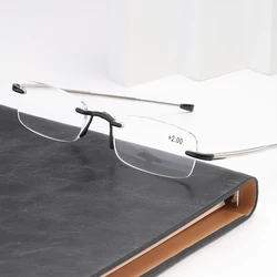 Portable slim and light Rimless folding Reading glasses Telescope Arms