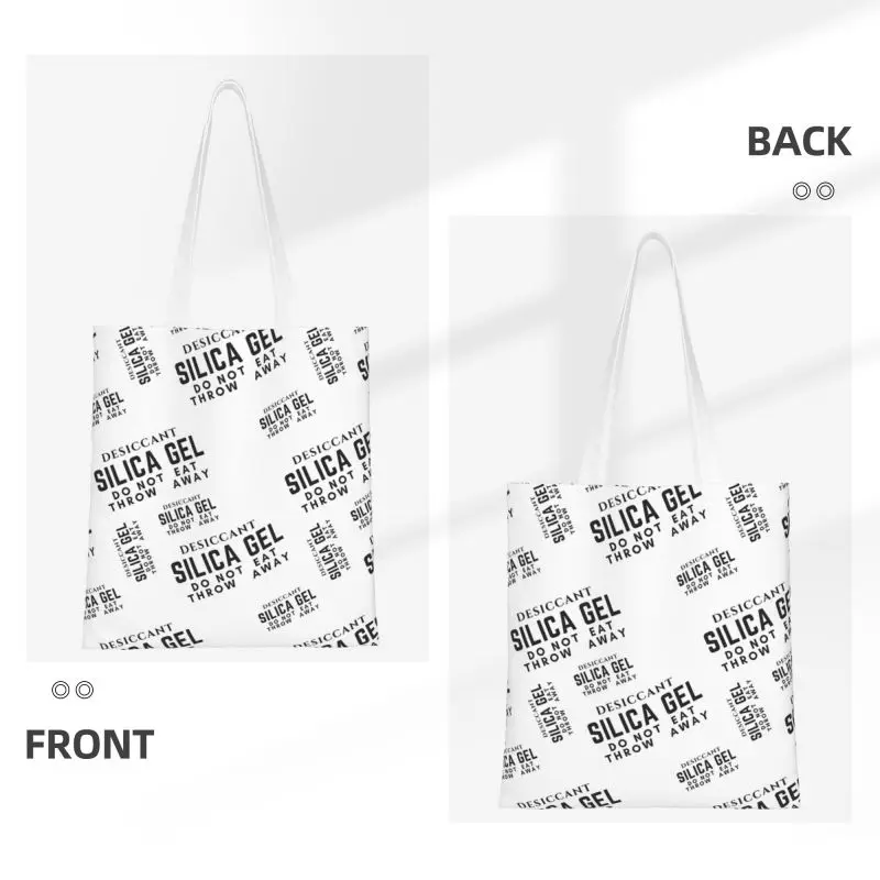 Custom Silica Gel Pattern Canvas Shopping Bag Women Portable Groceries Compound Tote Shopper Bags