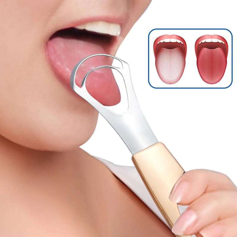 1PCTongue Scraper With Box Stainless Tongue Scraper Tongue Coating Cleaner Tongue Coating Brush Oral Tongue Cleaner Fresh Breath
