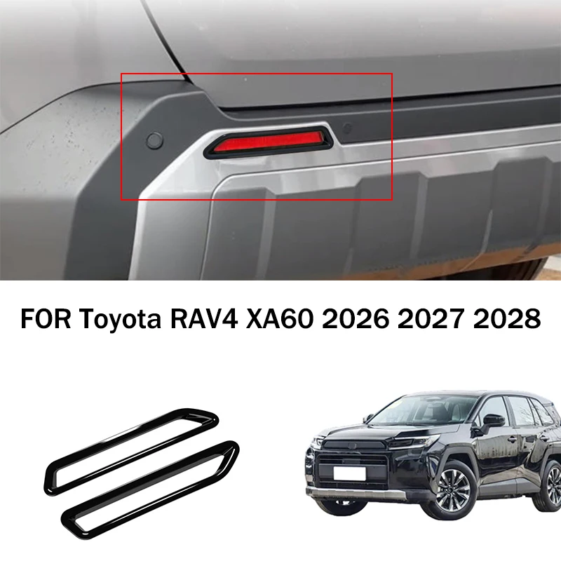 

Car accessories FIT FOR Toyota RAV4 XA60 2026 2027 2028 ABS Rear Bumper Fog Light Decorative Protective Frame