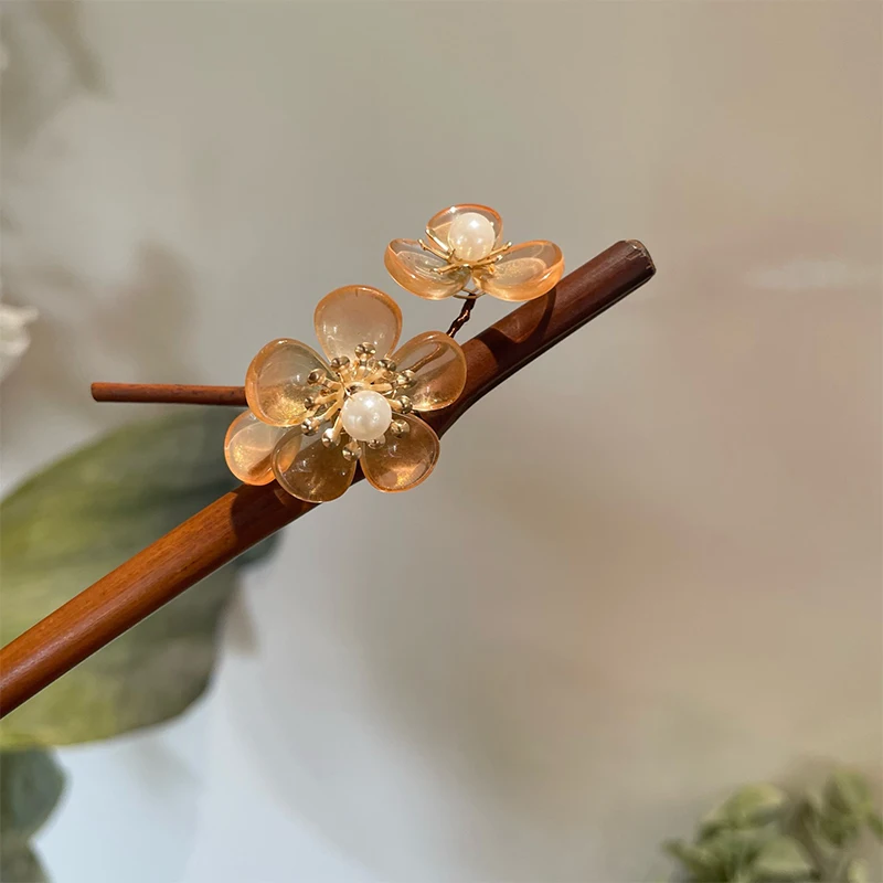 

Chinese Style High-grade Elegant Wooden Hairpin Temperament Personality Hairpin Simple Lady Atmosphere Hair Accessories