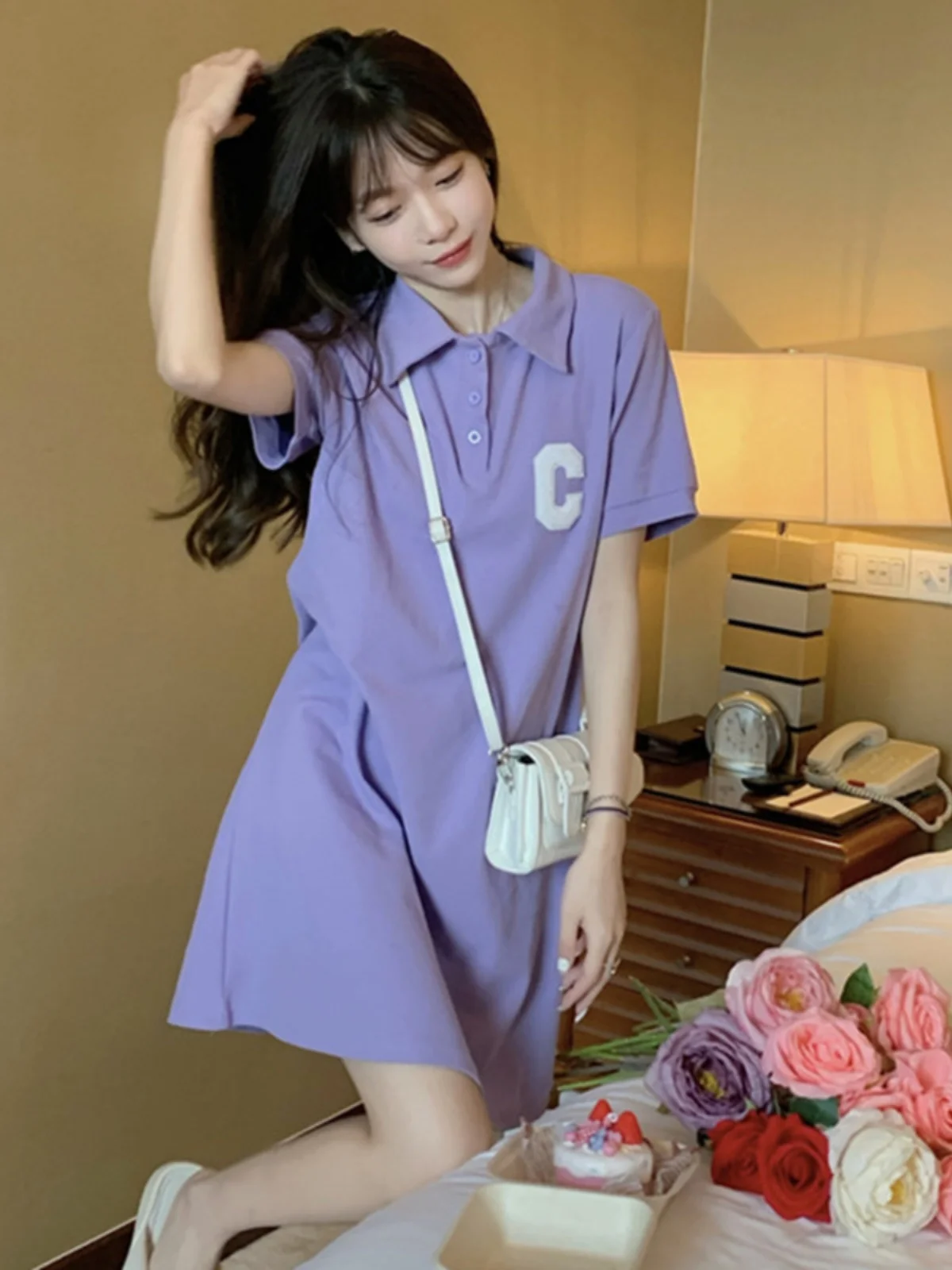 Or Sve Ne Midi Drผู้หญิงฤดูร้อนSlimming Casual College SleกระโปรงเอวสูงA-Line DrเกาหลีSle