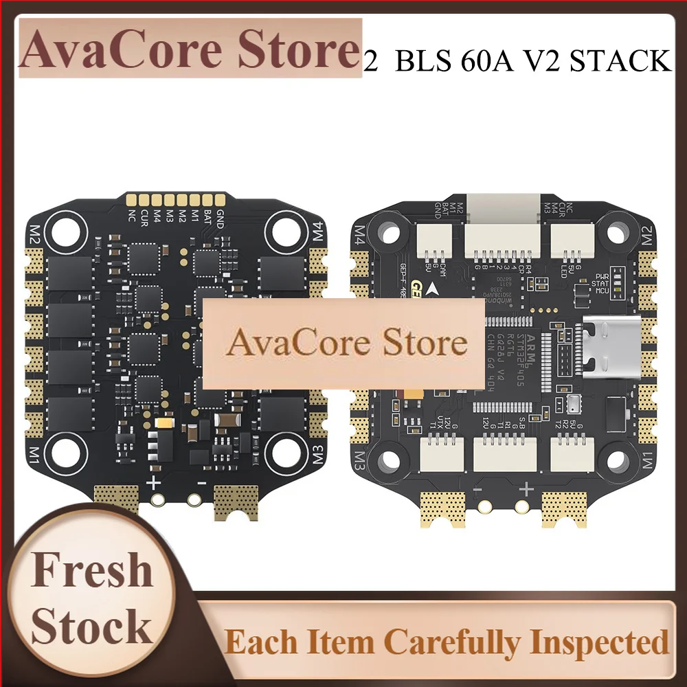 AvaCoreGEPRC TAKER F405/F722 BLS 60A V2 Stack with H60_BLS 60A 4IN1 ESC for FPV Drone Assembly Accessories