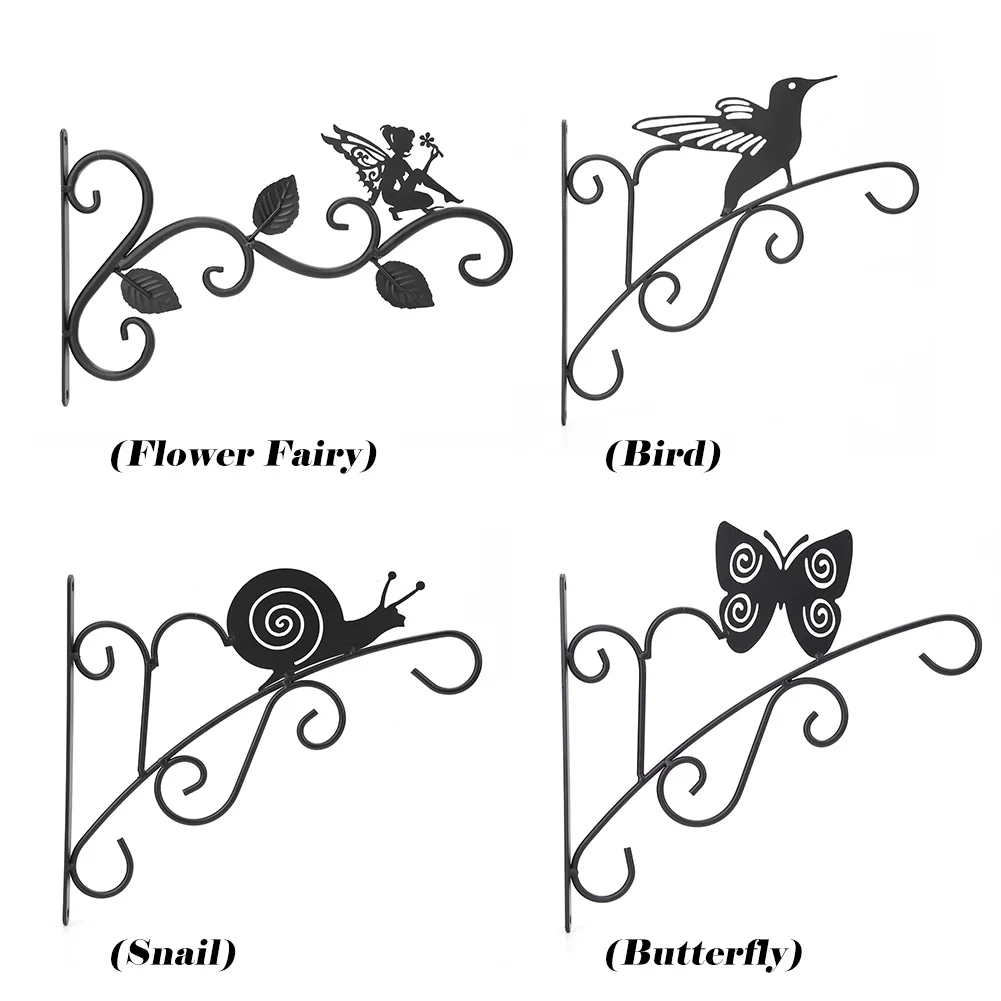 11.8 بوصة نبات معلق قوس ريفي ديكور المنزل الحديد ديكور حمالة تعليق جدارية السنانير منحني النبات شماعات ل الفوانيس تغذية الطيور