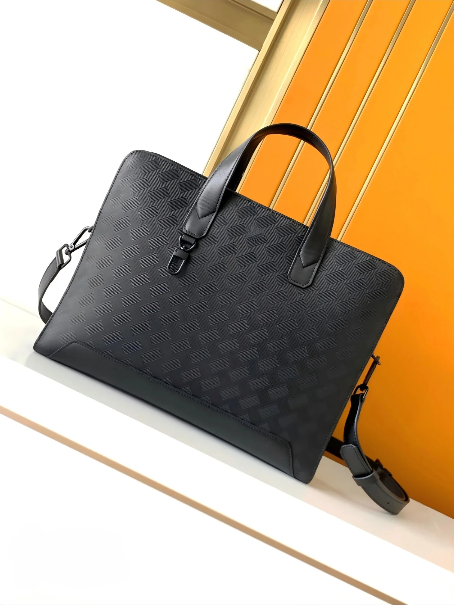 Bag  Men's New Premium Leather Briefcase, Business Casual Top Handle Bag, Stylish Work Tote